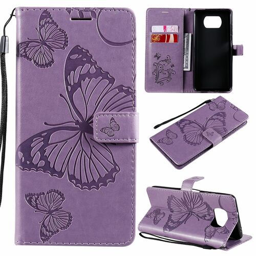 Handyh�lle f�r Xiaomi Poco X3 Schutztasche Wallet Cover 360 Case Etuis Violett