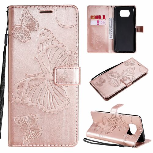 Handyh�lle f�r Xiaomi Poco X3 Schutztasche Wallet Cover 360 Case Etuis Rosa