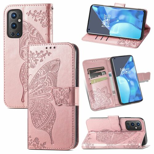 Handyh�lle f�r OnePlus 9 Pro Schutztasche Wallet Cover 360 Case Etuis Rosa