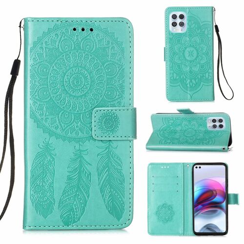 Handyh�lle f�r Motorola Moto G100 Schutztasche Wallet Cover 360 Case Etuis Gr�n