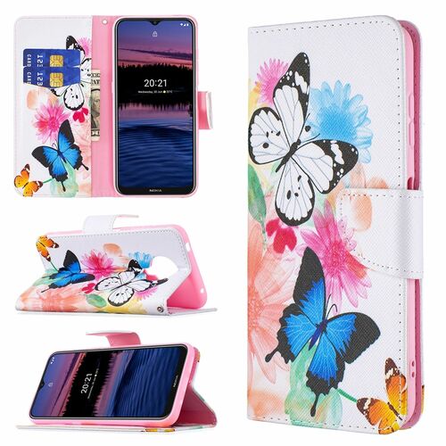 Handyh�lle f�r Nokia G20 Schutztasche Wallet Cover 360 Case Etuis Wei�