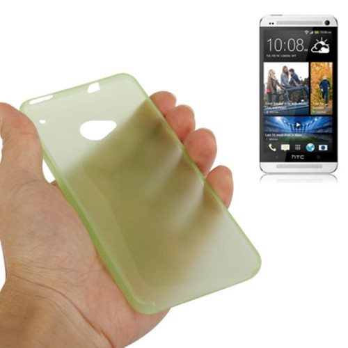Schutzh�lle Case Ultra D�nn 0,3mm f�r Handy HTC One M7 Gr�n Transparent