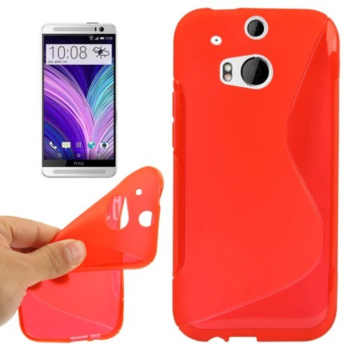 Handyh�lle S Line TPU Tasche f�r HTC One M8 / M8s Rot