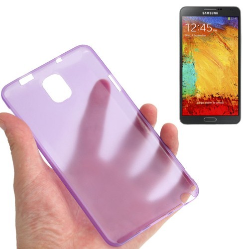 Schutzhlle Case Ultra Dnn 0,3mm fr Handy Samsung Galaxy Note 3 N9000 Lila / Violett Transparent