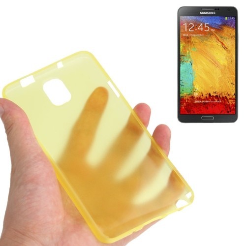 Schutzh�lle Case Ultra D�nn 0,3mm f�r Handy Samsung Galaxy Note 3 N9000 Gelb Transparent