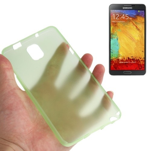 Schutzh�lle Case Ultra D�nn 0,3mm f�r Handy Samsung Galaxy Note 3 N9000 Gr�n Transparent