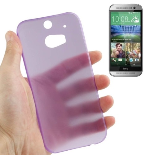 Schutzh�lle Case Ultra D�nn 0,3mm f�r Handy HTC One M8 / M8s Lila / Violett Transparent