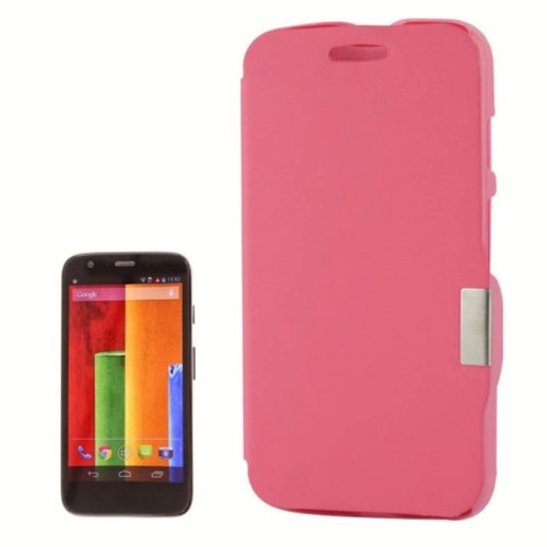 Handyhlle Tasche fr Motorola Moto G / X1032 Pink gebrstet