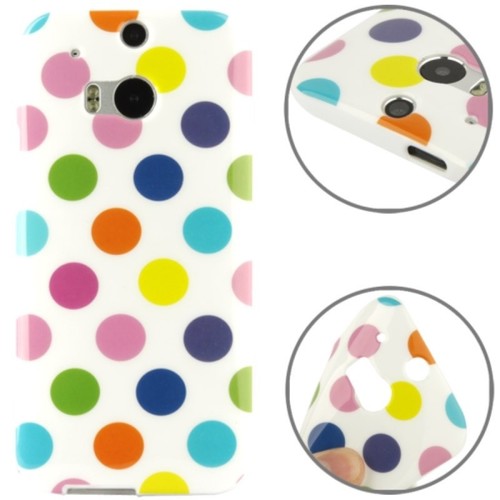 Schutzh�lle TPU Case f�r Handy HTC One M8 / M8s Wei� / Bunt