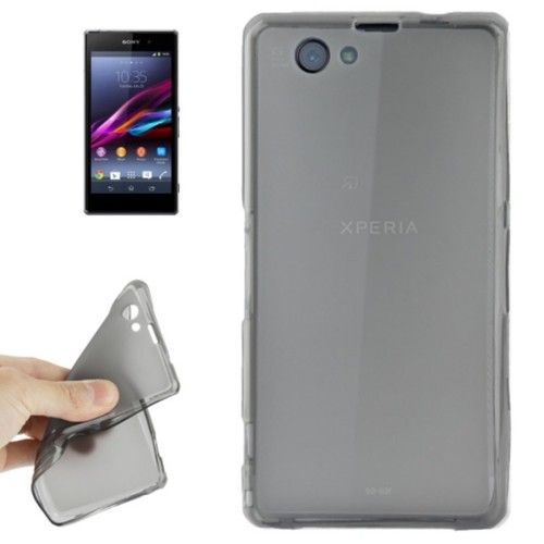 Handyh�lle Transluzente TPU Tasche f�r Sony Xperia Z1 mini Grau