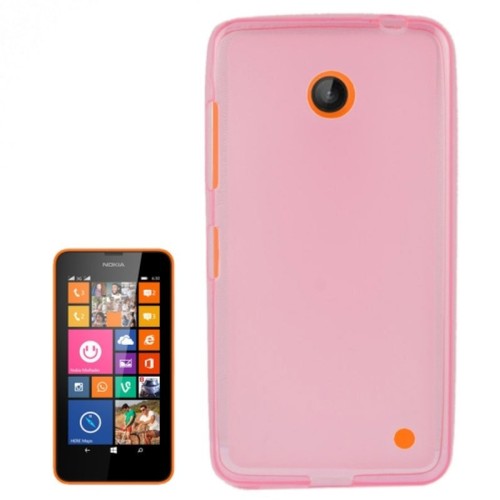 Handyhlle Transluzente TPU Tasche fr Nokia Lumia 630 / 635 Pink