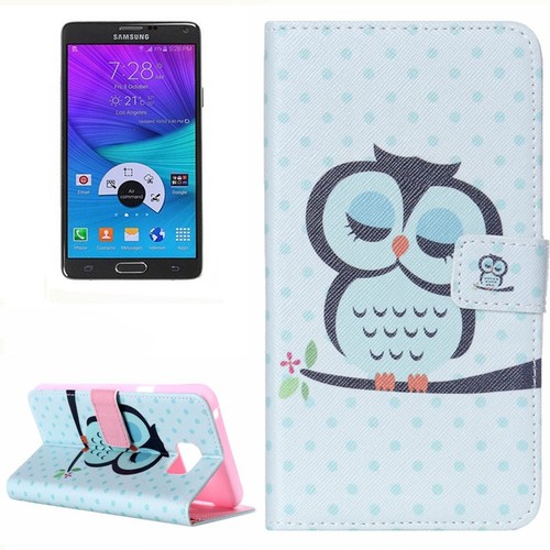 Handyhlle Tasche fr Handy Samsung Galaxy Note 5 Dicke Eule auf Ast