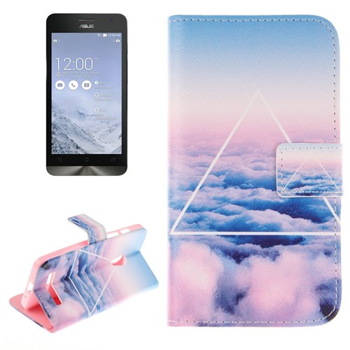 Handyh�lle Tasche f�r Handy Asus Zenfone 2 (5,0 Zoll) Wolken