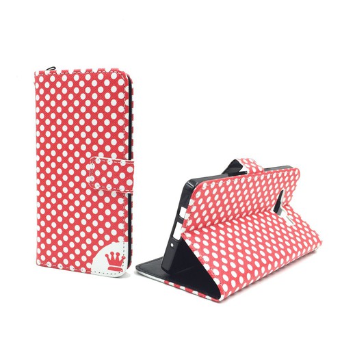 Handyh�lle Tasche f�r Handy Samsung Galaxy A5 Polka Dot Rot