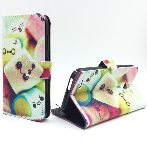Handyh�lle Tasche f�r Handy Vodafone Smart Prime 6 Schriftzug Marshmallows