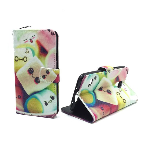 Handyh�lle Tasche f�r Handy Samsung Galaxy S5 / S5 Neo Schriftzug Marshmallows