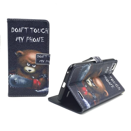 Handyh�lle Tasche f�r Handy Vodafone Smart Ultra 6 Schriftzug B�r mit Kettens�ge