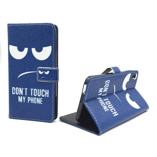 Handyh�lle Tasche f�r Handy Alcatel One Touch Idol 3 (5,5) Dont Touch my Phone