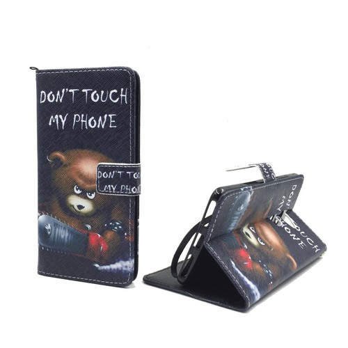 Handyh�lle Tasche f�r Handy Huawei Mate S Schriftzug B�r mit Kettens�ge