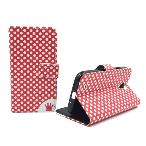 Handyh�lle Tasche f�r Handy Samsung Galaxy S4 Polka Dot Rot