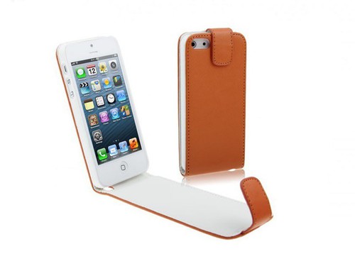  Handy Tasche Flip d�nn f�r Case Handy iPhone SE Orange