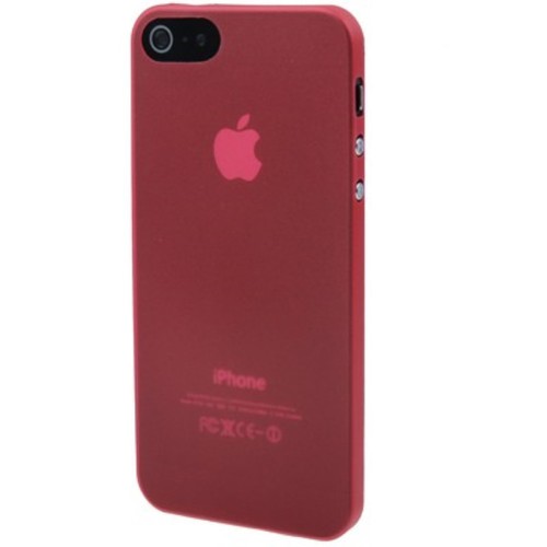 Schutzh�lle Ultra D�nn 0,3mm f�r Case Handy Apple iPhone SE Rot Transparent