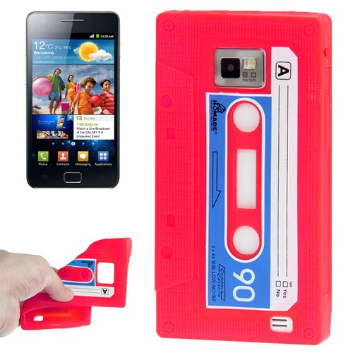 Silikon H�lle Kassette f�r Samsung Galaxy S2 i9100/i9200 rot