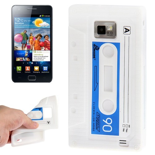 Silikon H�lle Kassette f�r Samsung Galaxy S2 i9100 wei�