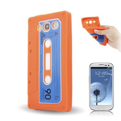 Silikon H�lle Kassette f�r Handy Samsung I9300 Galaxy S3 Orange