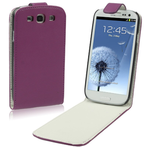  Handy Tasche Flip d�nn f�r Samsung Galaxy S3 i9300 / i9305 / S3 NEO i9301 Violett