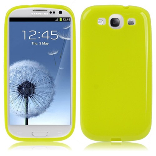 Schutzh�lle TPU Case f�r Handy Samsung I9300 Galaxy S3 leuchtgr�n