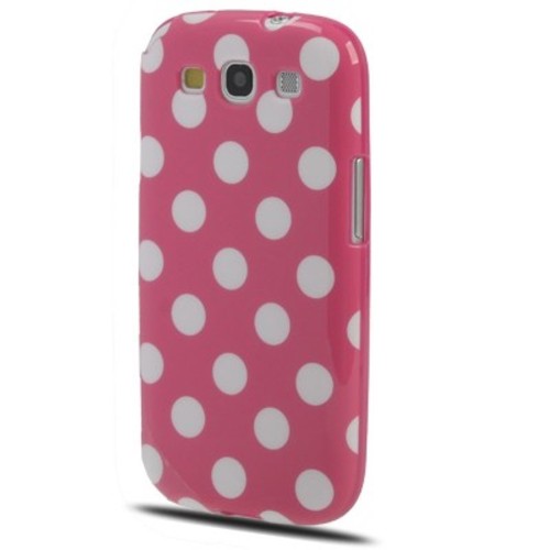 Schutzhlle TPU Case fr Handy Samsung I9300 Galaxy S3 Rosa / Weiss