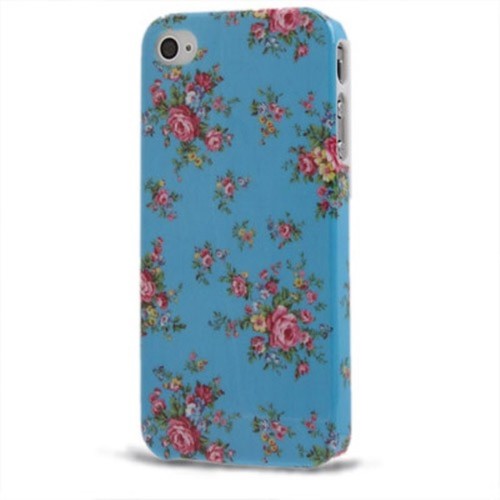 Schutzh�lle Hard Case H�lle f�r Handy iPhone 4 / 4s Rosen / Hellblau