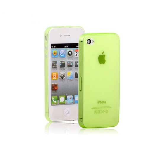 Schutzh�lle Hard Case H�lle f�r Handy iPhone 4 / 4s  transparent/gr�n