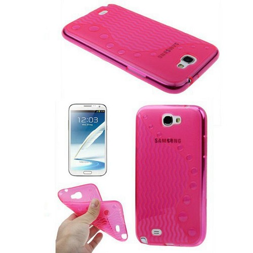 Schutzh�lle TPU f�r Handy Samsung Galaxy Note II / N7100 Rosa / Transparent
