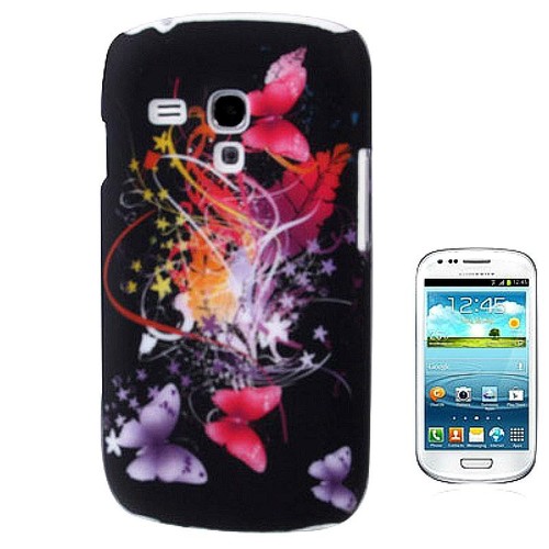 Schutzh�lle Hard Case H�lle f�r Handy Samsung Galaxy S3 mini i8190 / i8195 / i8200 Schmetterling/Blume