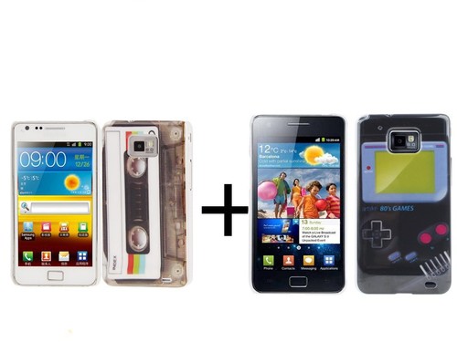 Hlle GameBoy + Kassette Retro fr Case Handy Samsung I9100 Galaxy S2