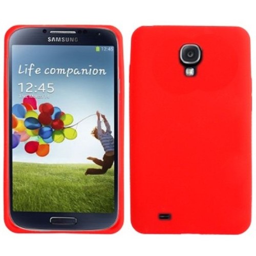 Schutzhlle Silikon Case fr Handy Samsung Galaxy S4 GT-I9500 / GT-I9505 / LTE+ GT-I9506 / Value Edition GT-I9515 rot