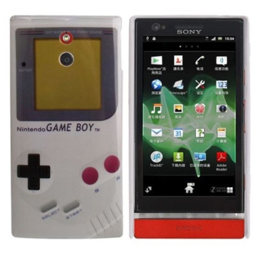Schutzhlle Hard Case Gameboy fr Handy Sony Xperia P LT22i