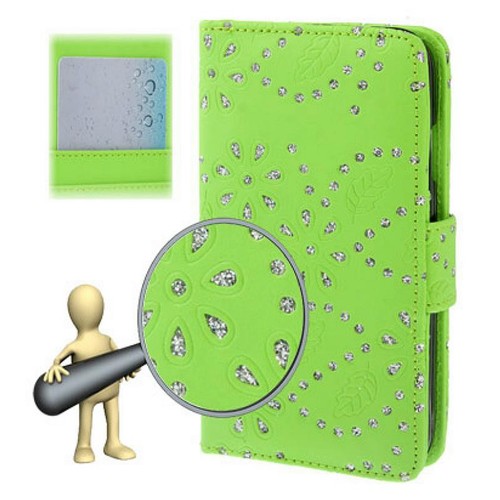 Schutzh�lle Case (Flip Quer) f�r Case Handy Samsung Galaxy s4 i9500 gr�n