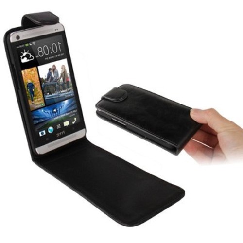 Schutzh�lle Flip Tasche f�r Handy HTC One M7 Schwarz