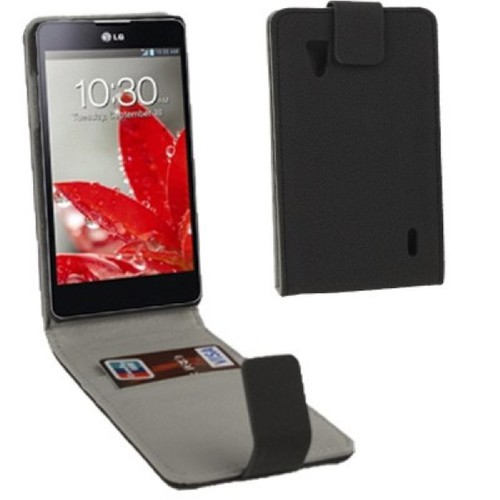 Schutzh�lle Flip Tasche f�r Handy LG Optimus G E973 Schwarz