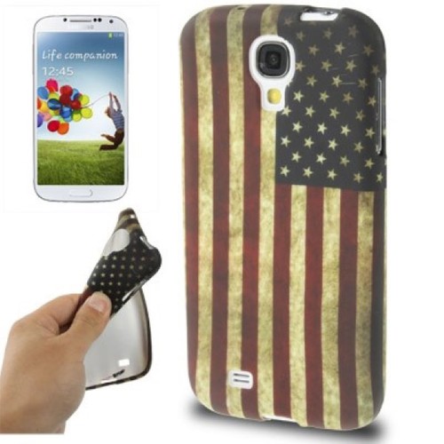 H�lle Retro USA Flagge TPU Tasche f�r Samsung Galaxy S 4 i9500
