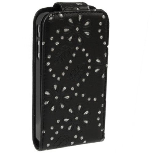 Schutzh�lle Handy Case f�r Handy Apple iPhone 4 / 4s Strass schwarz
