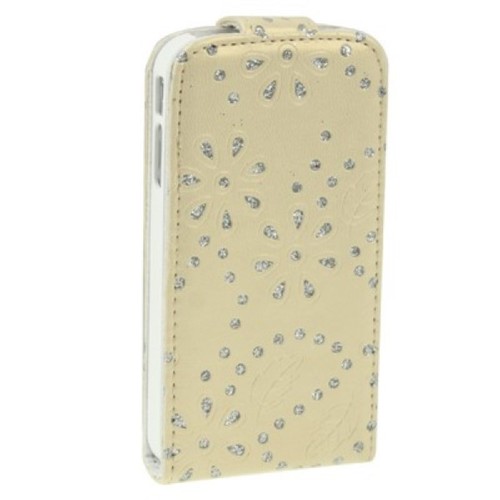 Schutzh�lle Handy Case f�r Handy Apple iPhone 4 / 4s Strass beige