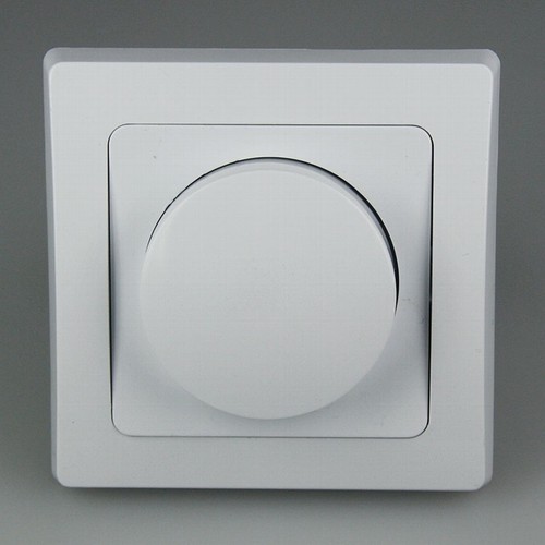 Dimmer DELPHI wei 230 V / 20-300 W, Unterputz, inkl. Rahmen / Phasenanschnitt