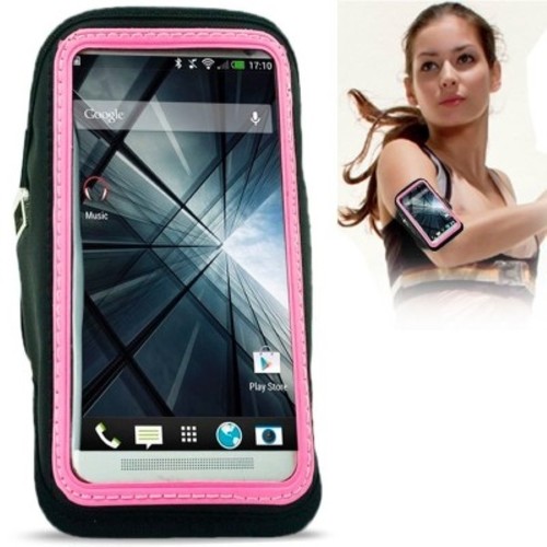 Sportarmband Tasche f�r Case Handy HTC One M7 Pink