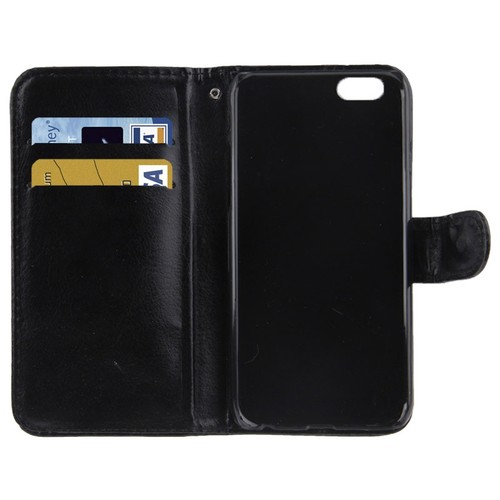 Schutzh�lle Handytasche (Flip Quer) f�r Handy Apple iPhone 6 Plus Schwarz