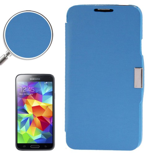 Handyh�lle Tasche f�r Samsung Galaxy S5 mini G800 Hellblau geb�rstet