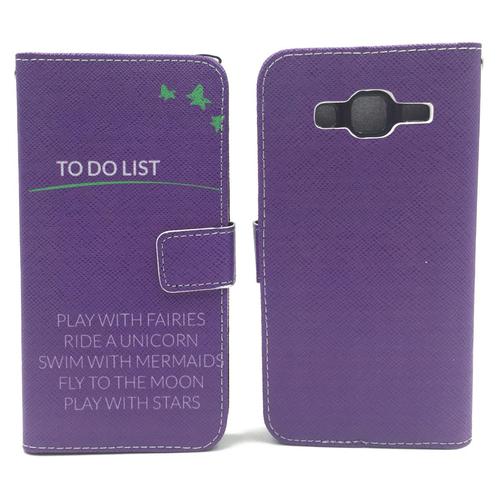 Handyh�lle Tasche f�r Handy Samsung Galaxy J5 TO DO LIST Lila